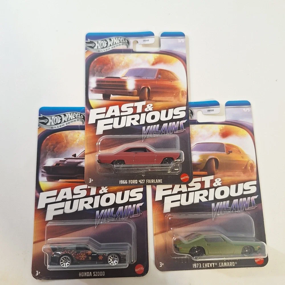 2025 Hot Wheels Fast & Furious Villains Honda S2000/‎ Camaro / Ford 427 Fairlane